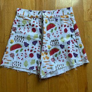 Lisa Says Gah Fruit Print Shorts